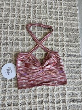 Princess Polly Multicolor Pink Rust Knit Crop Top
